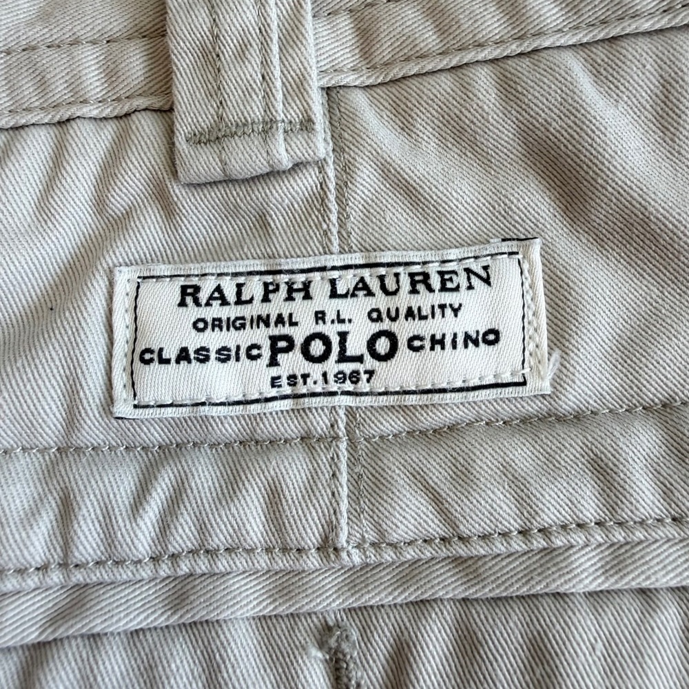 Polo Ralph Lauren Classic Polo Chino Cargo Shorts Tan Khaki Mens 36 Utility - Picture 6 of 6